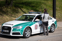 Automobiliai Policija Padegimas Oper Golf