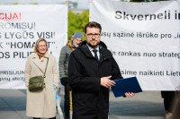 Ekonomikos Inovacijų Ministerija Savickas Protestas Pagiriai Homanit Aplinkosauga Žaliųjų Partija