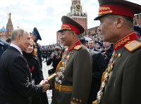 Putinas Rusija Paradas Šiaurės Korėja Kariai
