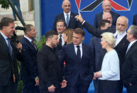 Ukraina Rusija Prancūzija Macronas Paliaubos Putinas Vokietija Merzas Britanija Starmeris