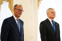 Merzas Vokietija JAV Kariai Lietuva NATO Rytų Flangas Nausėda