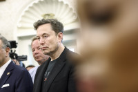 Muskas JAV Technologijos Verslas Politika Trumpas