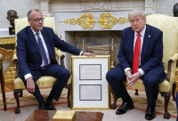 Trumpas JAV Merzas Vokietija Kvietimas