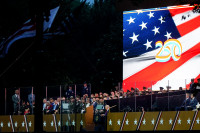 JAV Kariuomenė Paradas Trumpas Protestai Gimtadienis