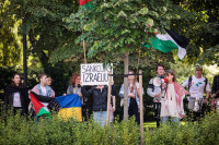 Izraelis Lietuva URM Saaras Budrys Vizitas Protestas Palestina