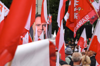 Lenkija politika naujas prezidentas Nawrockis Trzaskowski