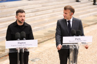 Karas Ukraina Rusija Prancūzija Europa Saugumo Garantijos Macronas Zelenskis