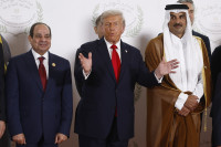 JAV Egiptas Gazos Ruožas Karas Izraelis Palestiniečiai Hamas Trumpas al-Sisi