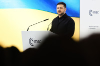 Karas Ukraina Rusija Zelenskis Vokietija Miuncheno Saugumo Konferencija