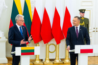 Nausėda Nawrockis Lietuva Lenkija Iranas Artimieji Rytai