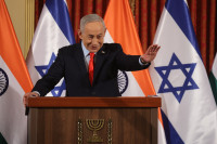 Netanyahu Izraelis Iranas Karas
