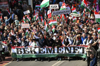 Rinkimai Vengrija Demonstracija Šalininkai