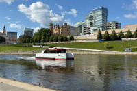 Vilnius Protestas Žalieji Klimato Aktyvistai Neris Gilinimo Darbai