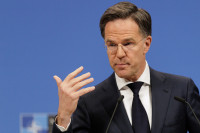 NATO Europa Gynyba Leyen Rutte