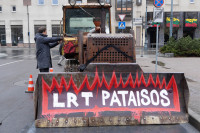 Protestas LRT Pataisos Davidonytė Kaupinis