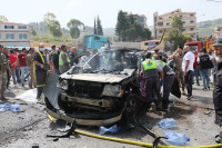Libanas Izraelis Smūgiai Automobiliai Greitkelis Žūtys Hezbollah