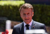 Prancūzija Macronas G7 Ukraina Zelenskis Parama Rusija Iranas Hormuzo Sąsiauris