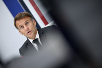 Prancūzija G7 Macronas JAV Trumpas Ukraina Zelenskis Artimieji Rytai Kinija Saugumo Operacija Šveicarija