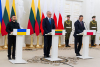 Nausėda Ukraina Lenkija Konfliktas
