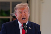 JAV Trumpas Kalba Iranas Blokada Laivai Mokestis Hormuzo Sąsiauris
