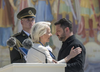ES Ukraina Dronai Parama Leyen