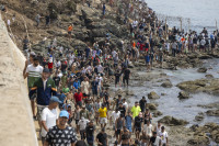 Ispanija Seuta Migrantai Marokas