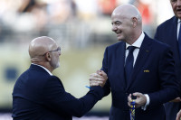 FIFA prezidentas Infantino futbolas privačios investicijos atšaukti planai Burnhamas Cordeiro pasaulio čempionantas