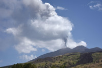 Ugnikalnis Italija Etna Išsiveržimas