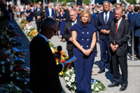 Vokietija Berlyno siena statybų metinės Weimeris Siegmundas Chrupalla Kloeckner