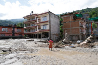 Potvyniai Nepalas Tibetas Aukos