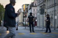 Šveicarija Arau Šūviai Policija Sužeistieji Aukos