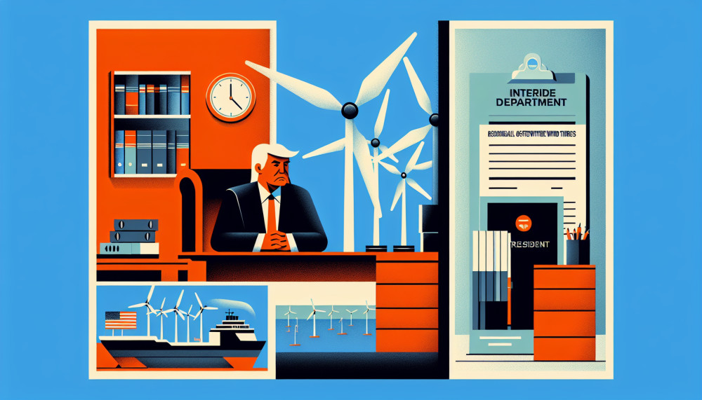 Energetika JAV Vėjo Parkai Statybos Stabdymas Prezidentas Trumpas