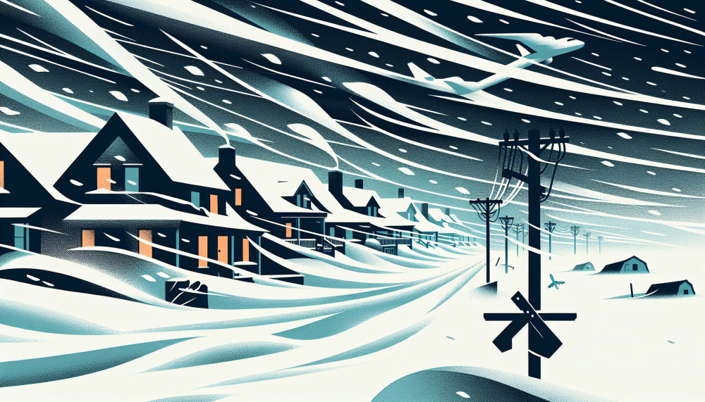 Žiema Audra JAV Padėtis