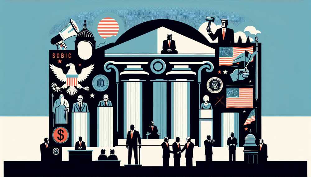 Ekonomika JAV Prezidentas Reakcija Pranešimas Teismas Muitai Trumpas