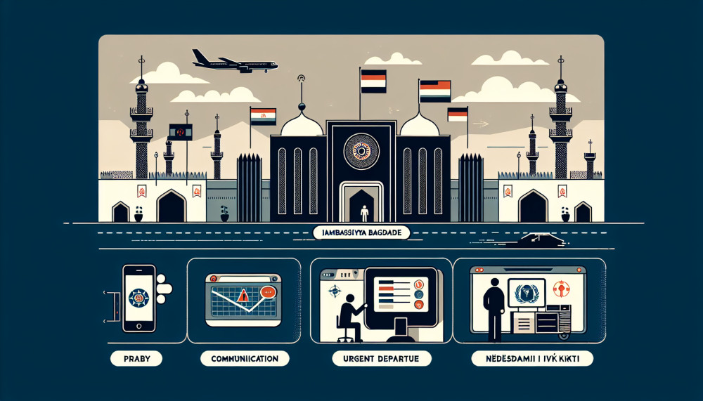Karas Iranas Irakas JAV Ambasada Piliečiai Raginimas Išvykti