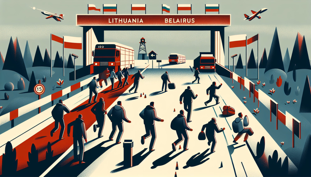 VSAT Migrantai Lenkija Latvija Lietuva Baltarusija